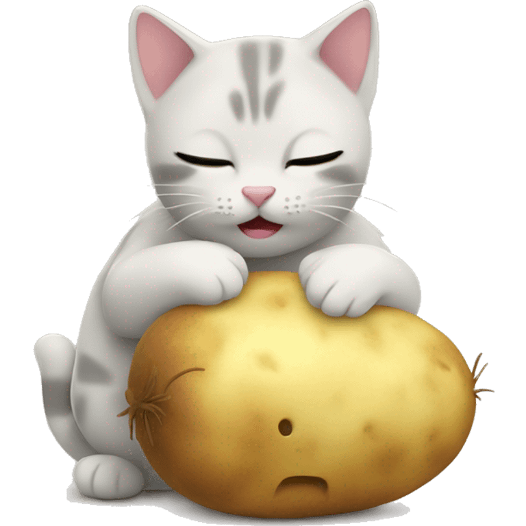 Cats hugging potatoes  emoji