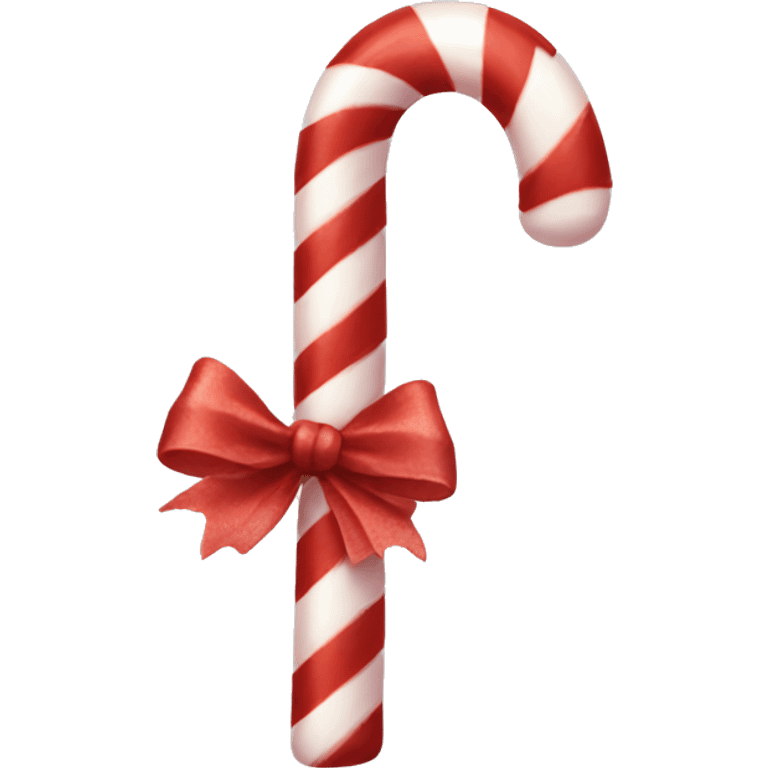 candy cane with a bow  emoji