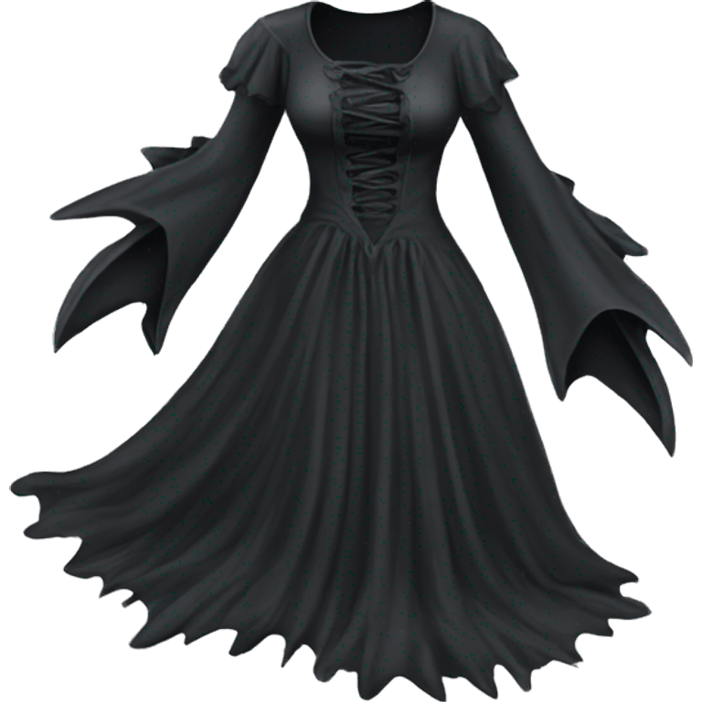 gothic flowy witch dress emoji