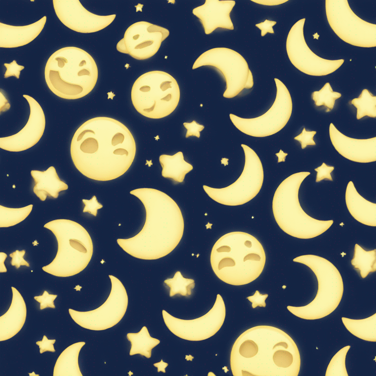 Good night fill moon emoji