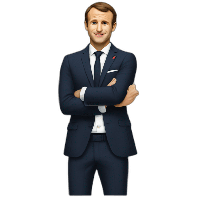 macron qui fait un doigt d’honneur emoji