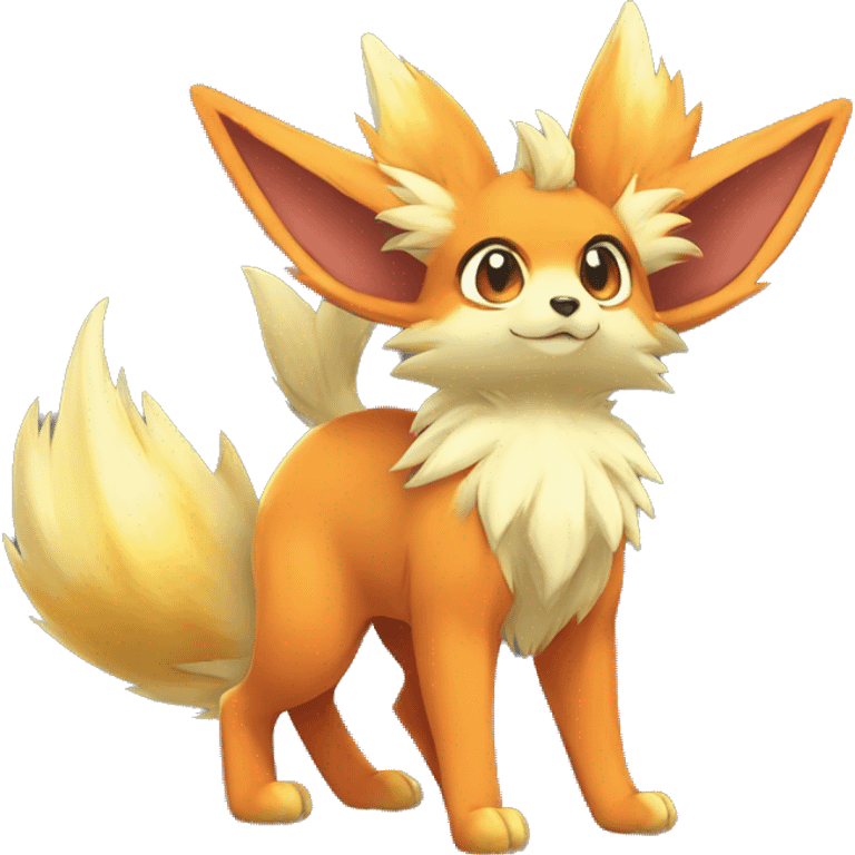  Fennekin-Flareon—Vulpix-Fakemon Full body emoji