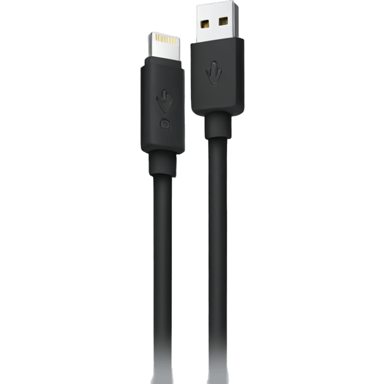 Black charging cable emoji