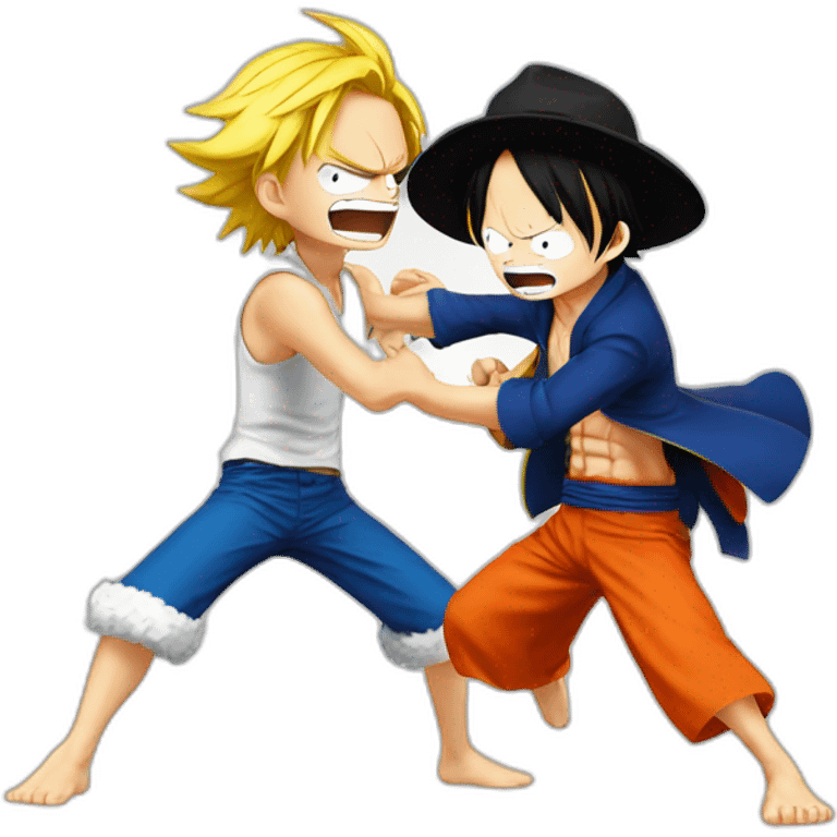 Luffy Fight Sanji emoji