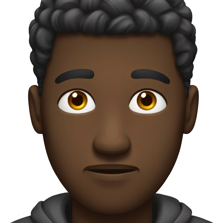 Black man bored emoji