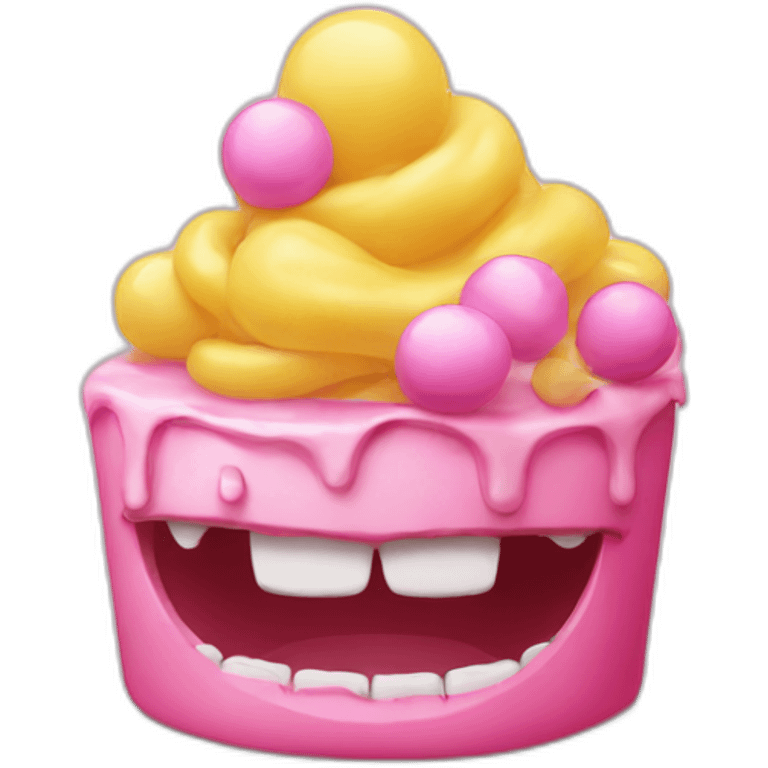 gum having a birthday emoji