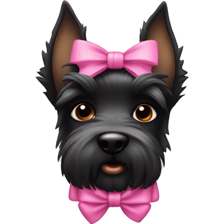 Scottie with a pink bow emoji