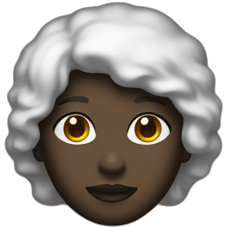 Ebony with white foam emoji