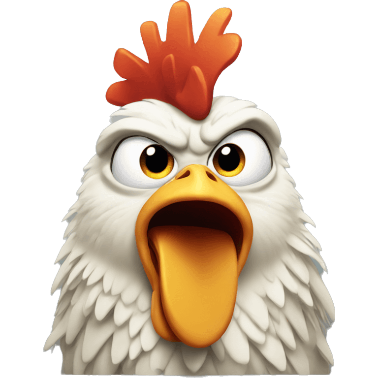 angry chicken emoji