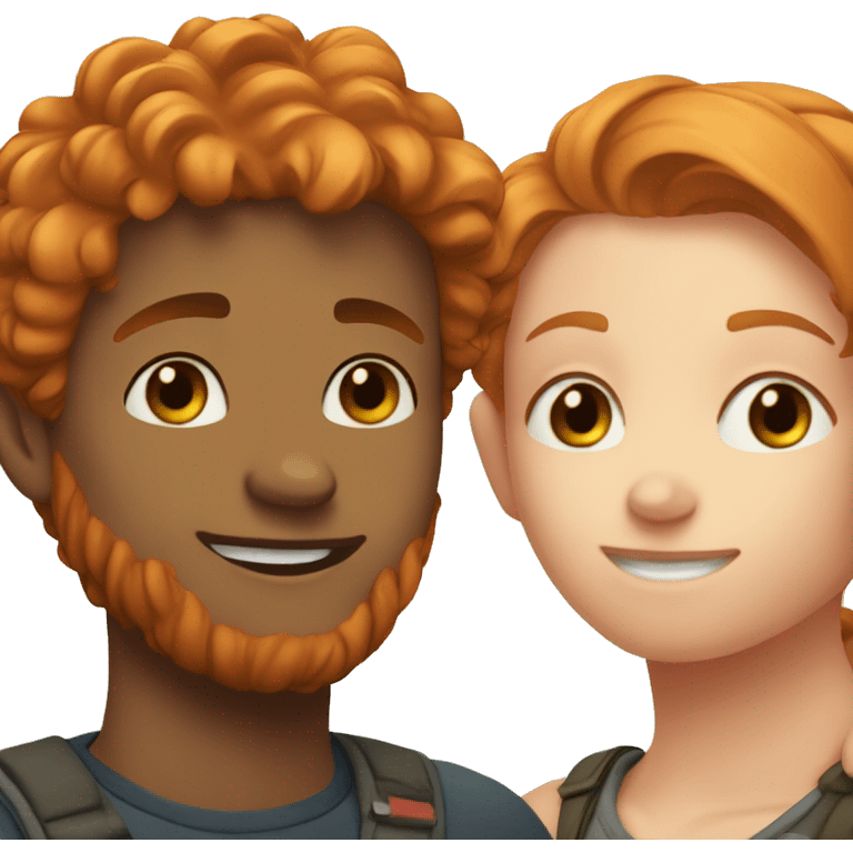 ginger and kishmish in love emoji