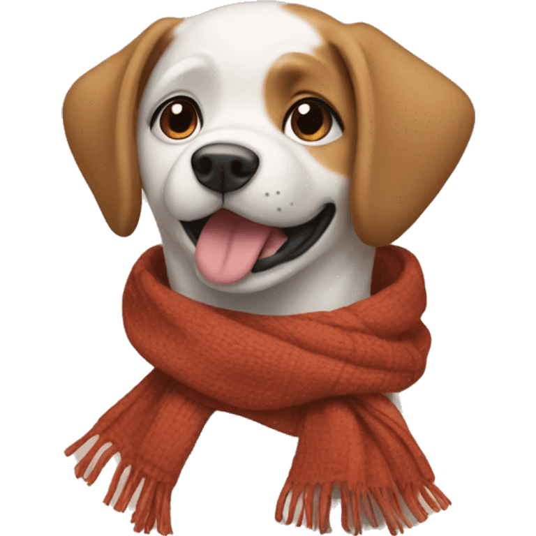 Dog wearing a scarf  emoji