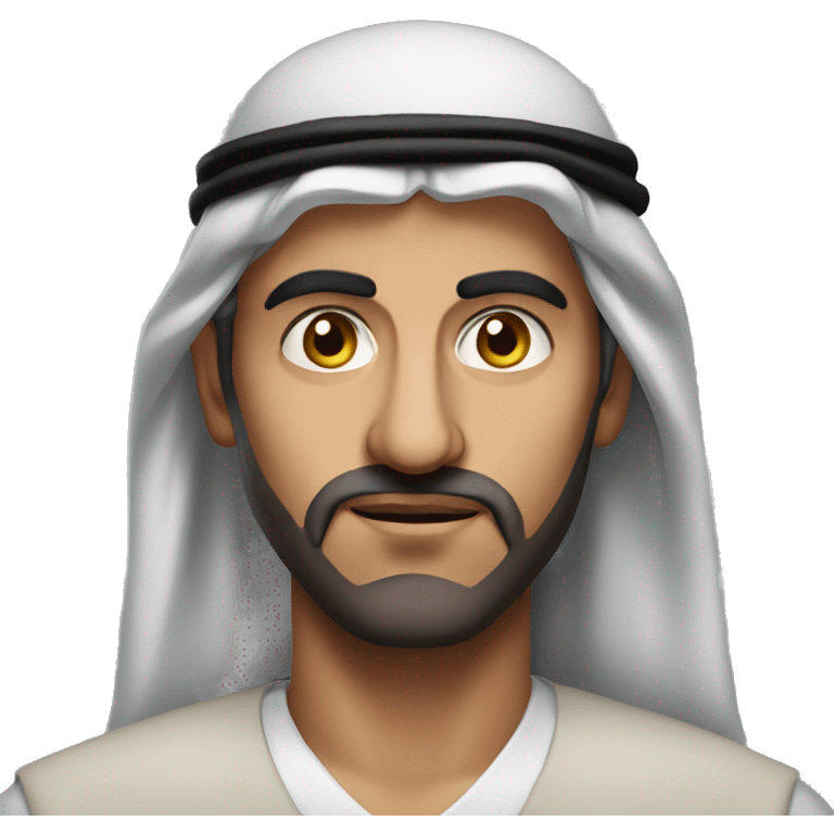 photorealistic serious Arab Man emoji