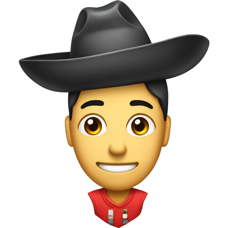 cartuchera con sombrero de youtube y telefono en mano emoji