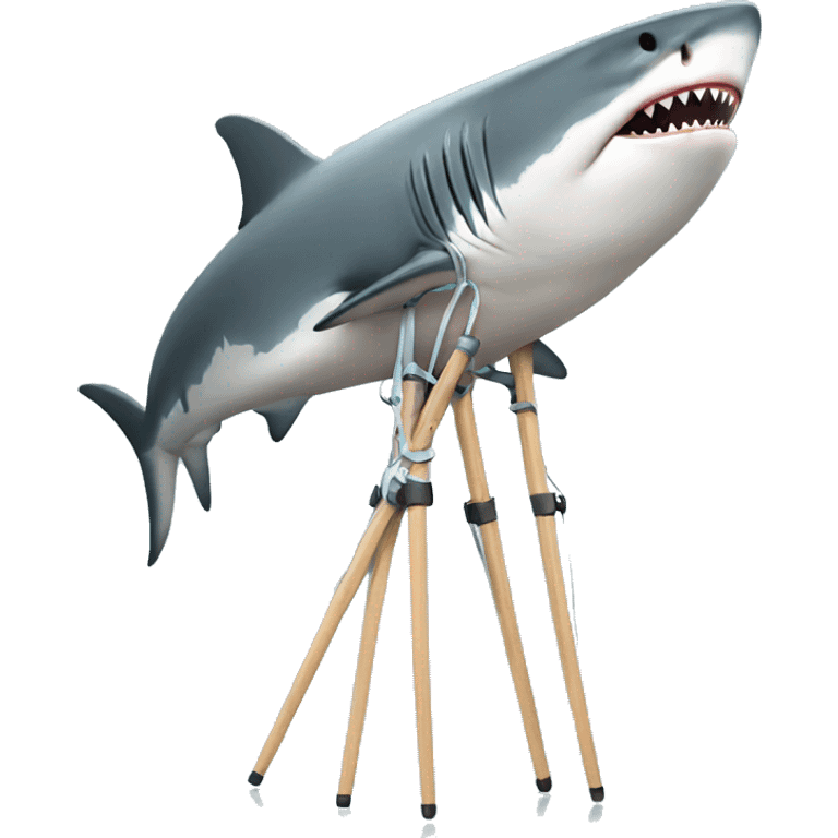 Shark on crutches emoji