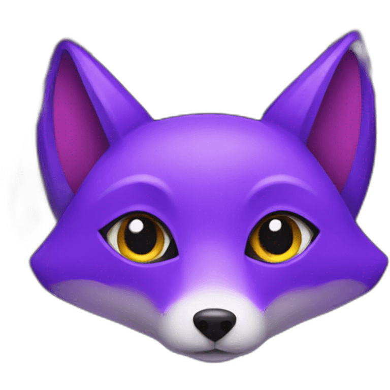 a purple fox in a spaceship emoji