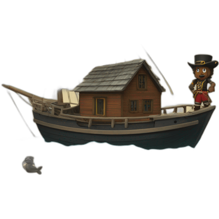 black bart, and house catamaran emoji