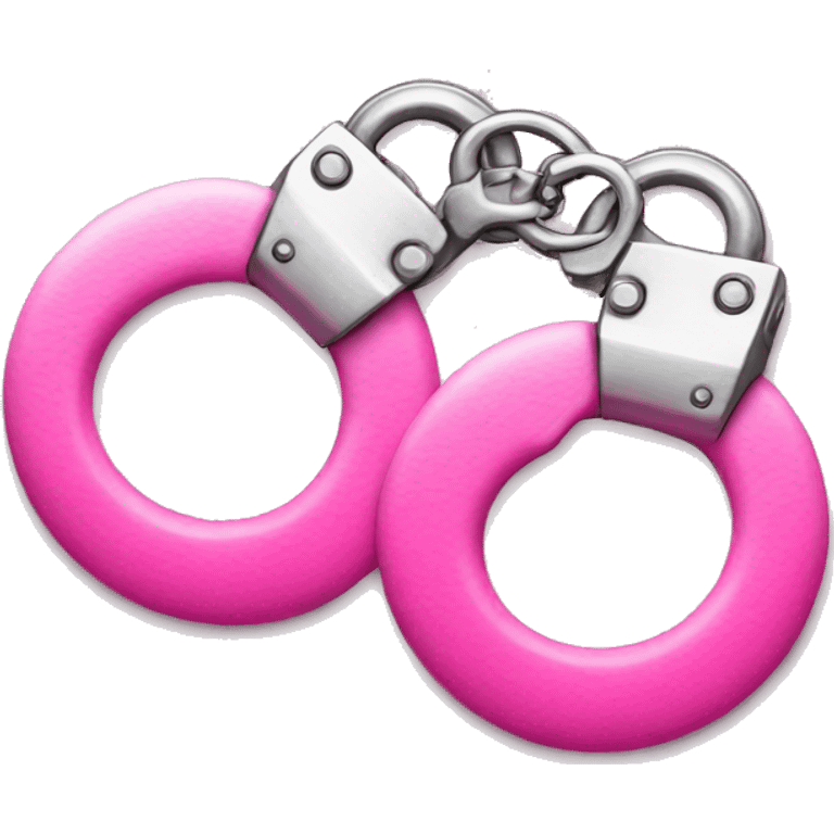 fuzzy pink handcuffs emoji