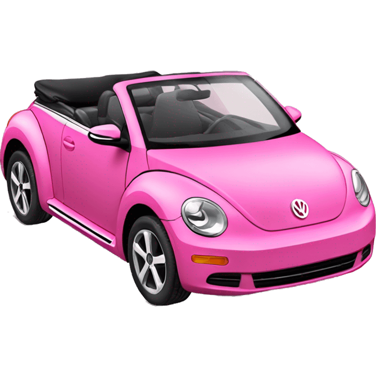 Pink vw new beetle convertible  emoji