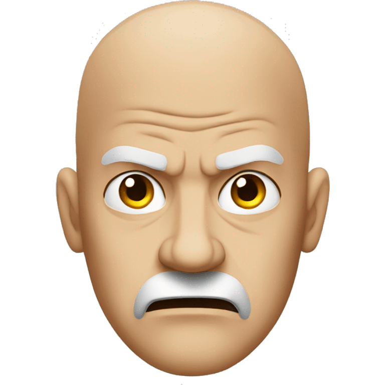 very angry bald person emoji