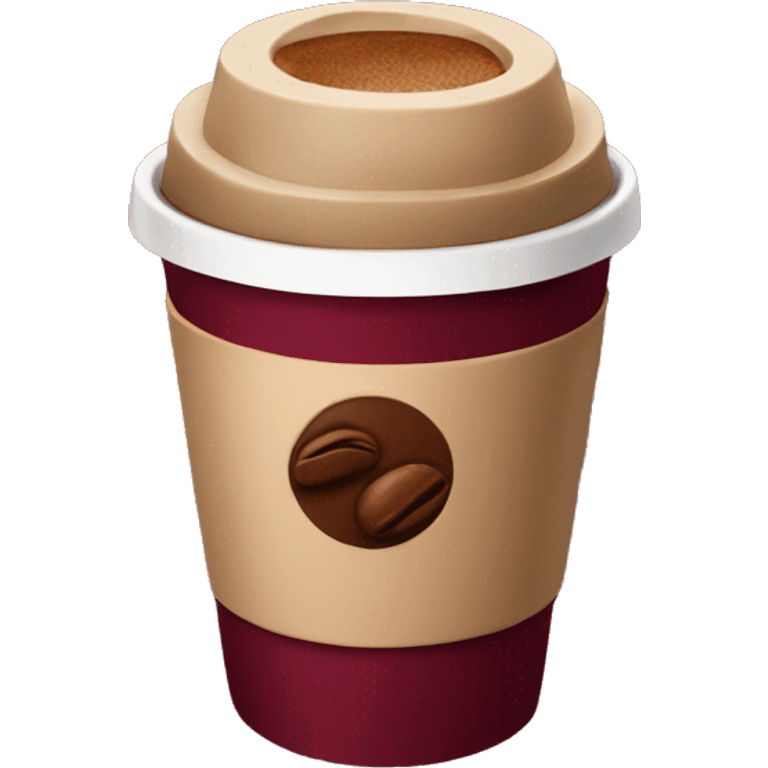 burgundy TAKEAWAY coffee emoji