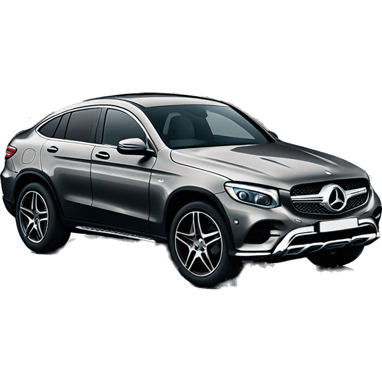 black Mercedes GLC coupe emoji