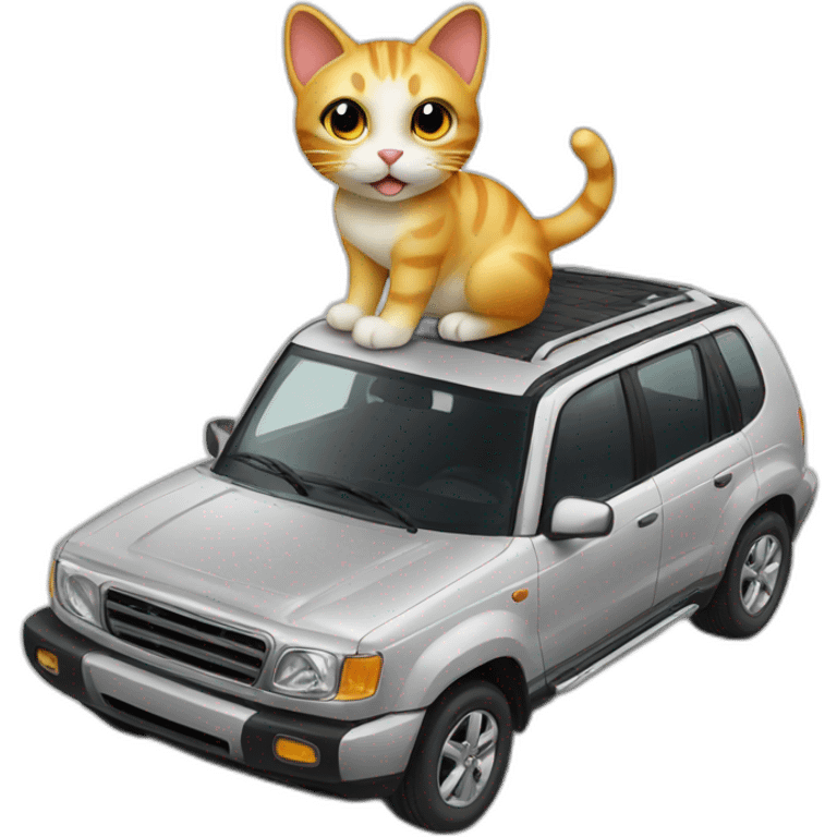 cat on top of a car emoji