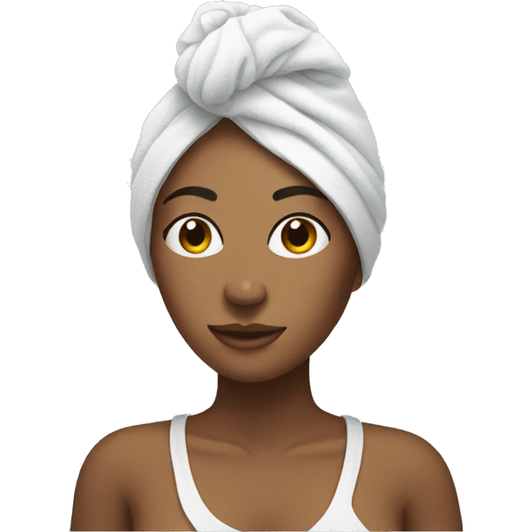 Women with towel emoji