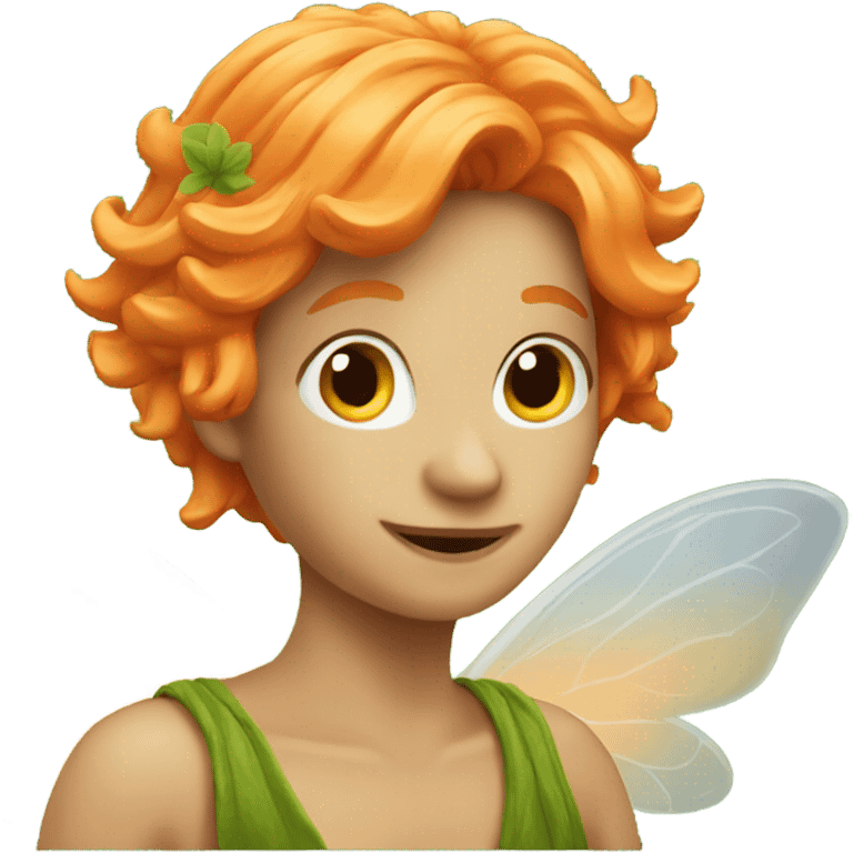 orange haired fairy emoji