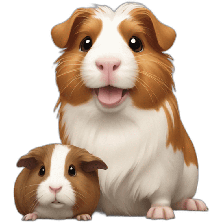 Guinea pig with dog emoji