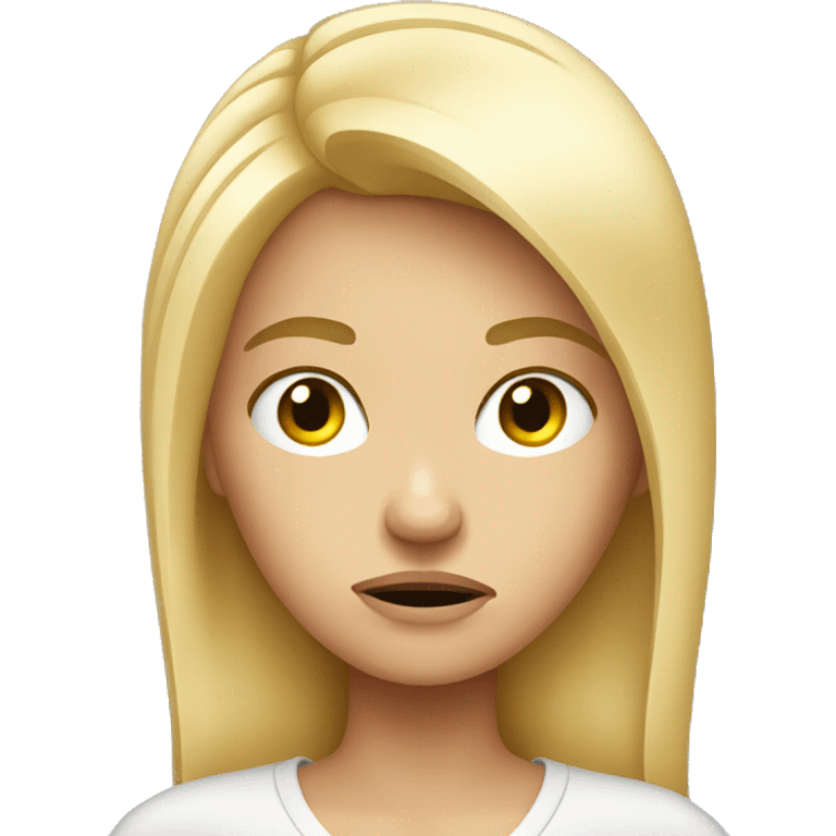 Annoyed blonde girl emoji