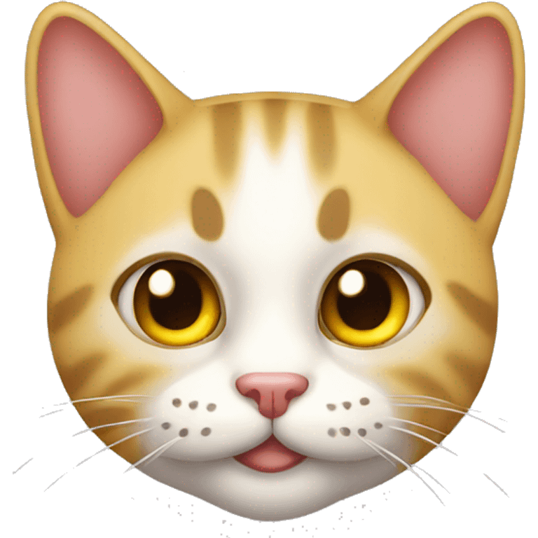 Gato con los ojos corazon amarillo  emoji