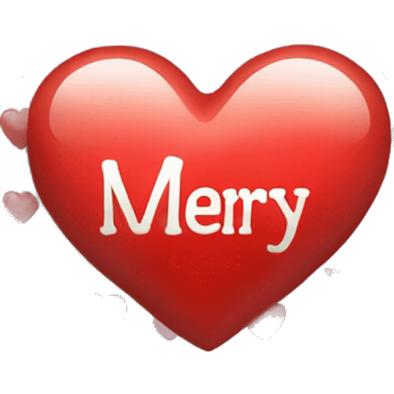 Heart with Merry Christmas word emoji