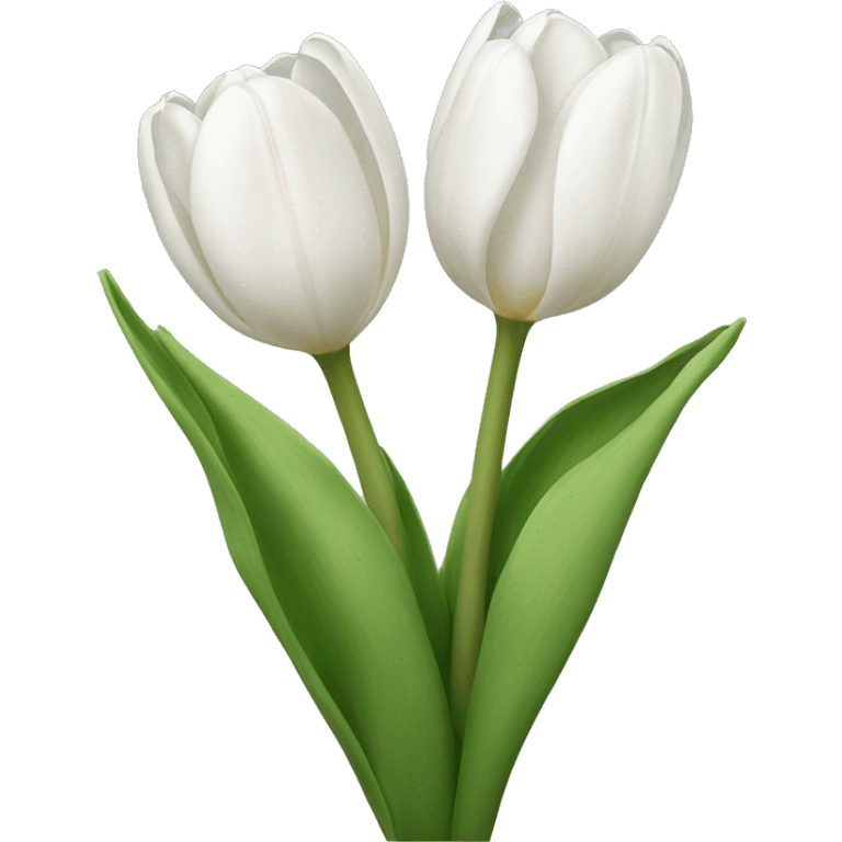 White tulips emoji