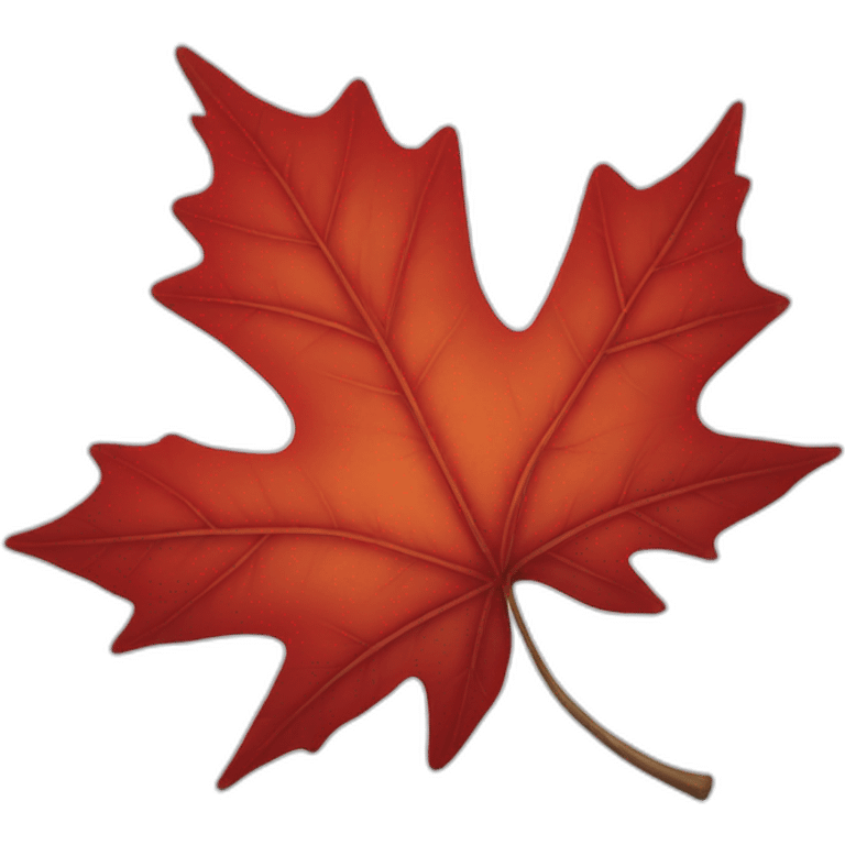 One Red maple leaf emoji