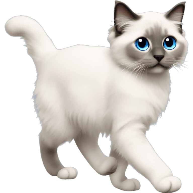 blue point ragdoll kitten walking  emoji