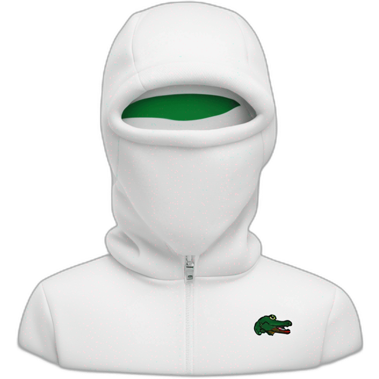 white boy lacoste balaclava with lacoste emoji