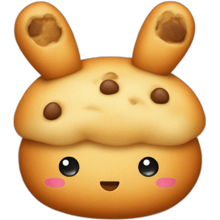 two buns with dots in the center emoji