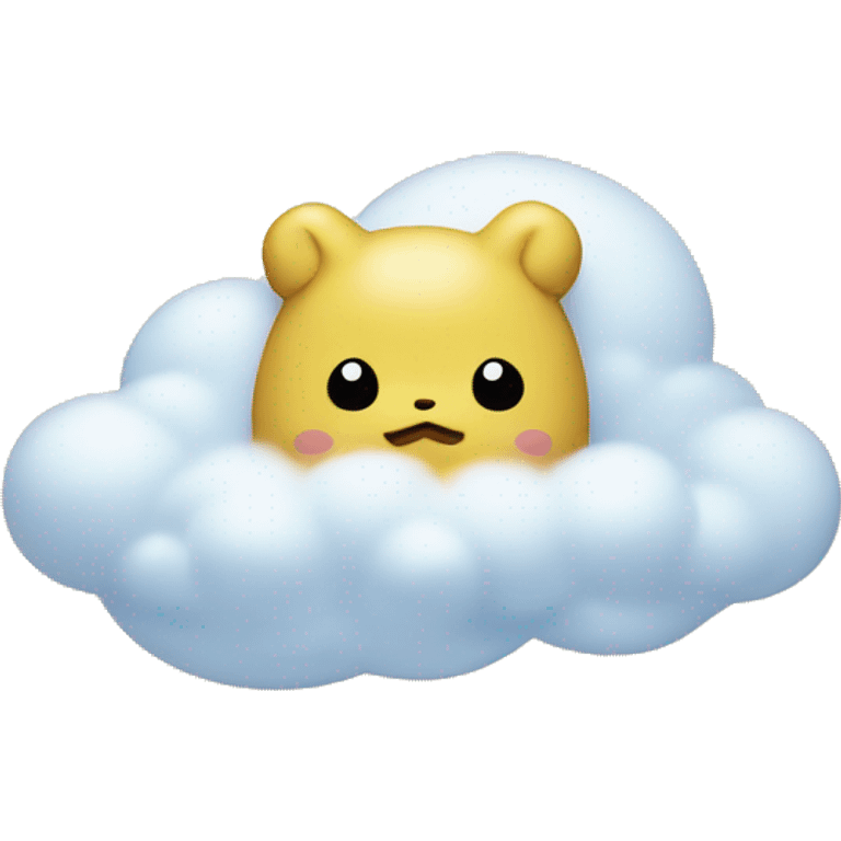 pompompurin on a cloud emoji