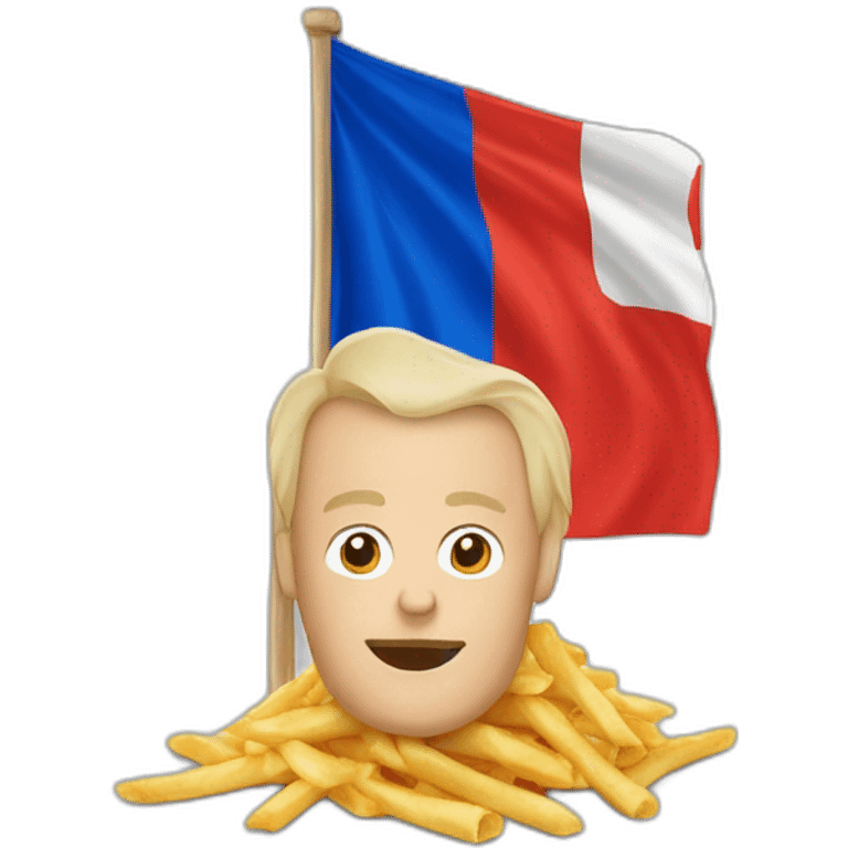 Vadimir poutine avec un drapeau russe emoji