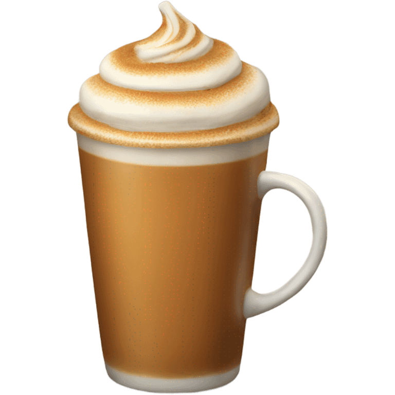 Realistic pumpkin latte emoji