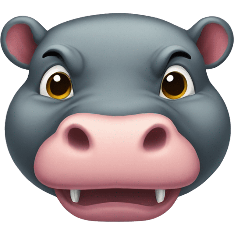 angry pygmy hippo emoji