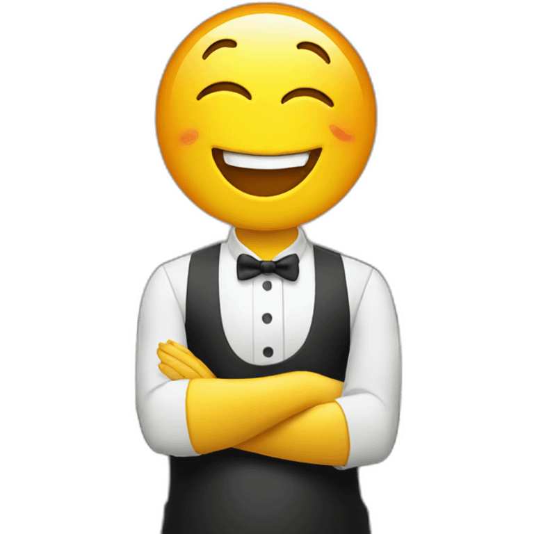 Smile and restaurant emoji