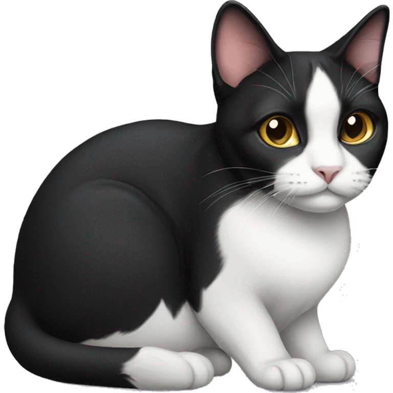 Female Tuxedo cat emoji