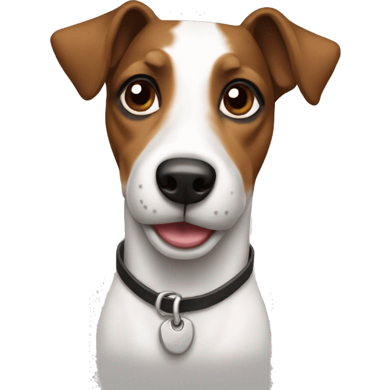 Brown and white jack russel  emoji