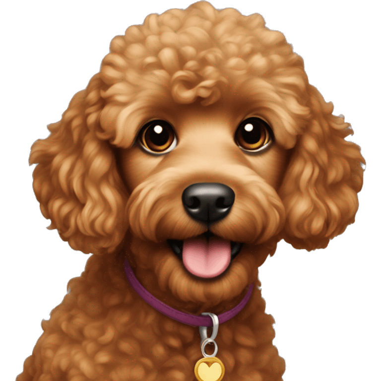 Red golden poodle mix mini emoji