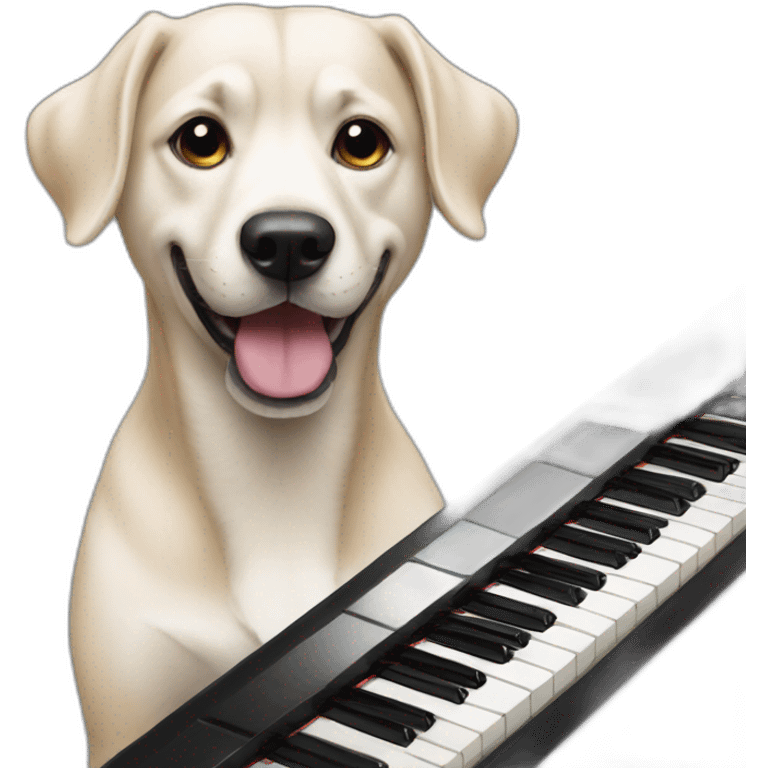 Dog-play-piano emoji