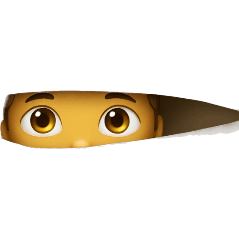 A boy hiding under a cover emoji