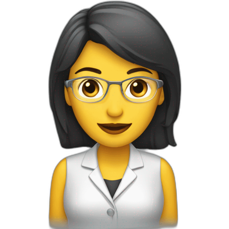 chica periodista con microfono de reportera emoji