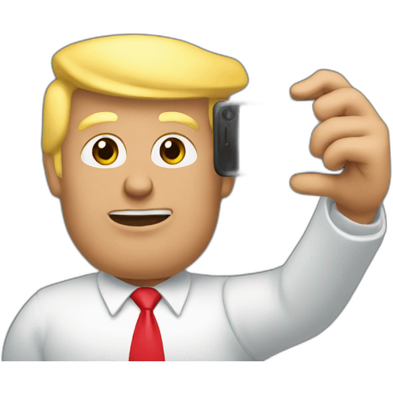 trump taking a selfie emoji