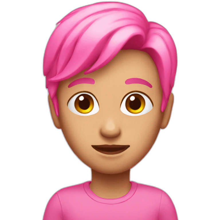 Pink human emoji